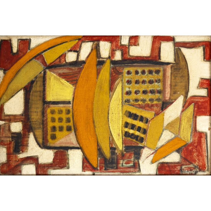 Artist unknown (French School) 'Untitled - Abstract design'