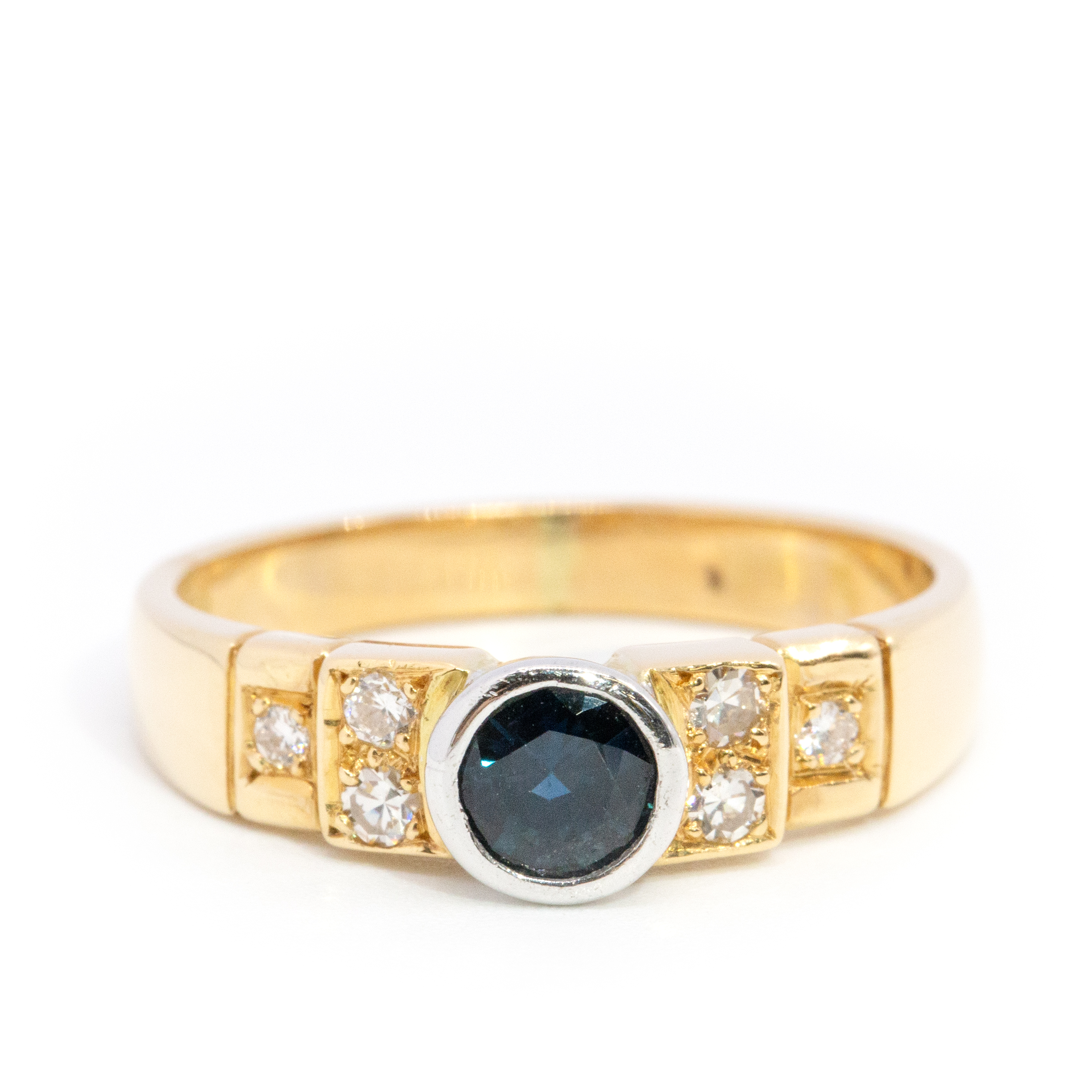 Sapphire & Diamond 18ct Gold Ring