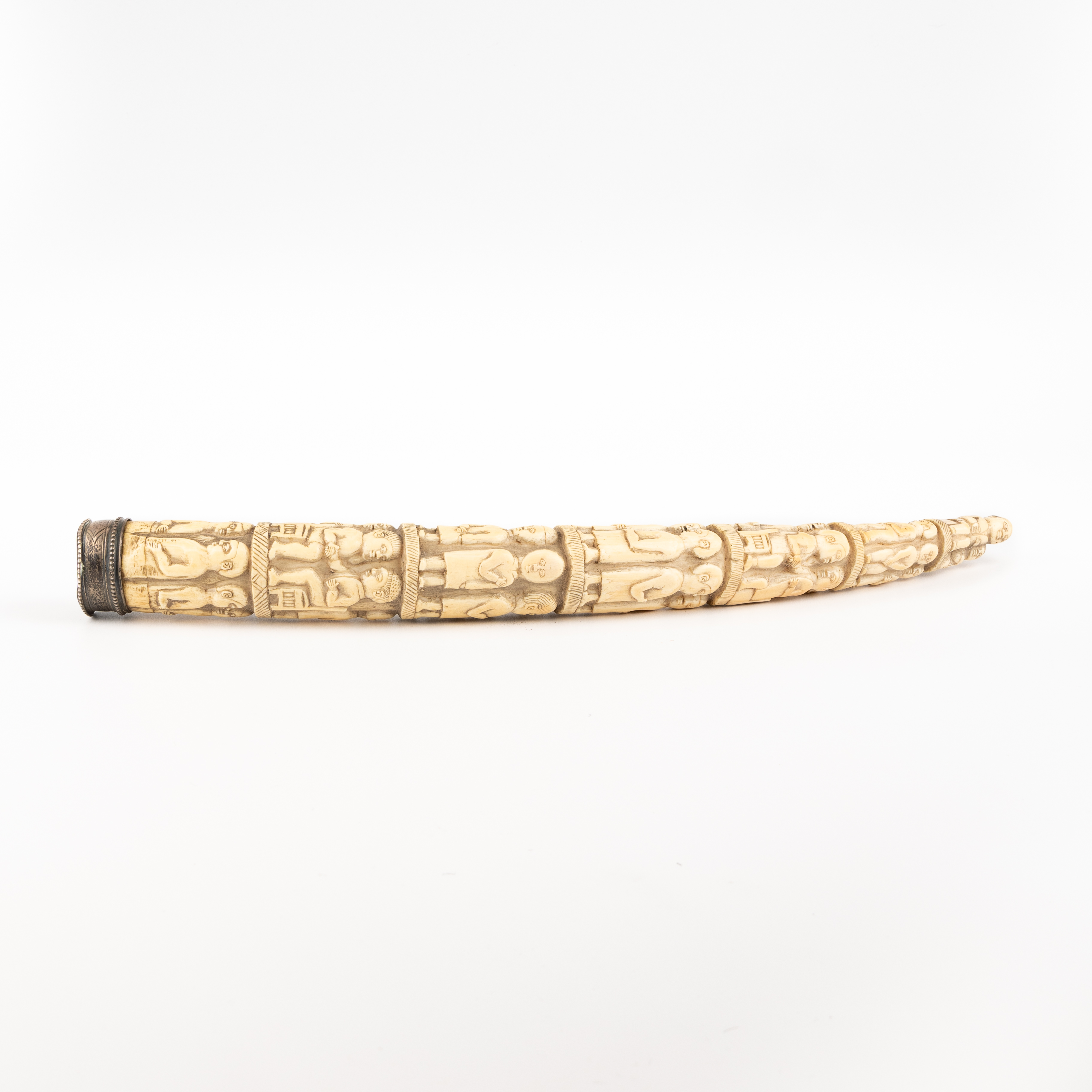 West African, Tribal Art Carved Tusk, Late 1800s, VF