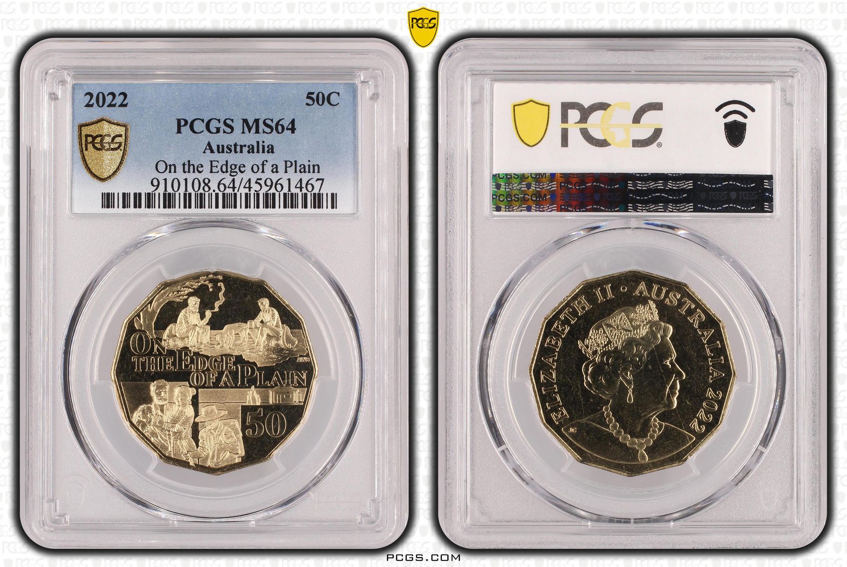 On the Edge of a Plain, Fifty Cent, 2022, PCGS MS 64
