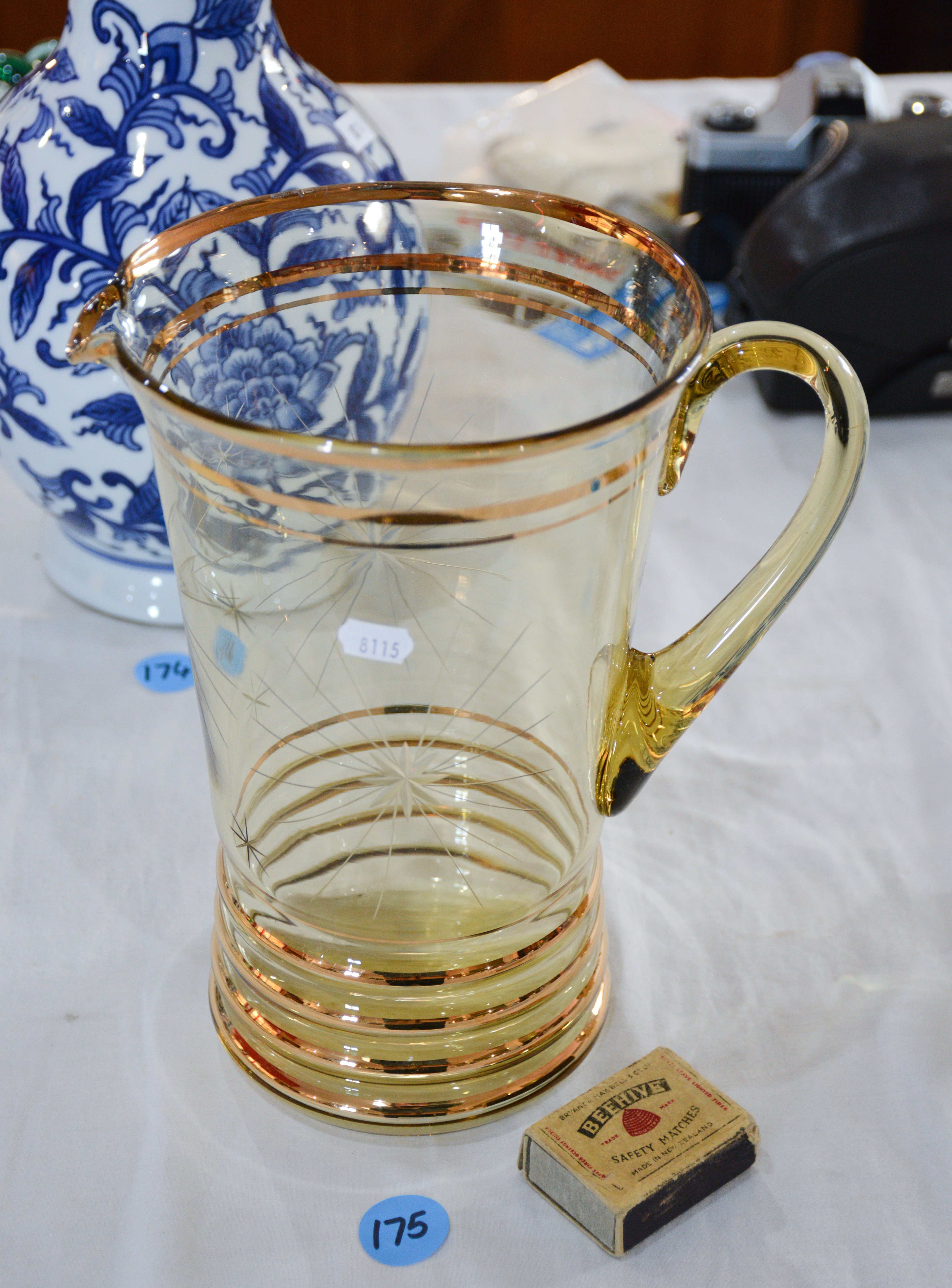 Art Deco Gilded Glass Pitcher — NZ auction result