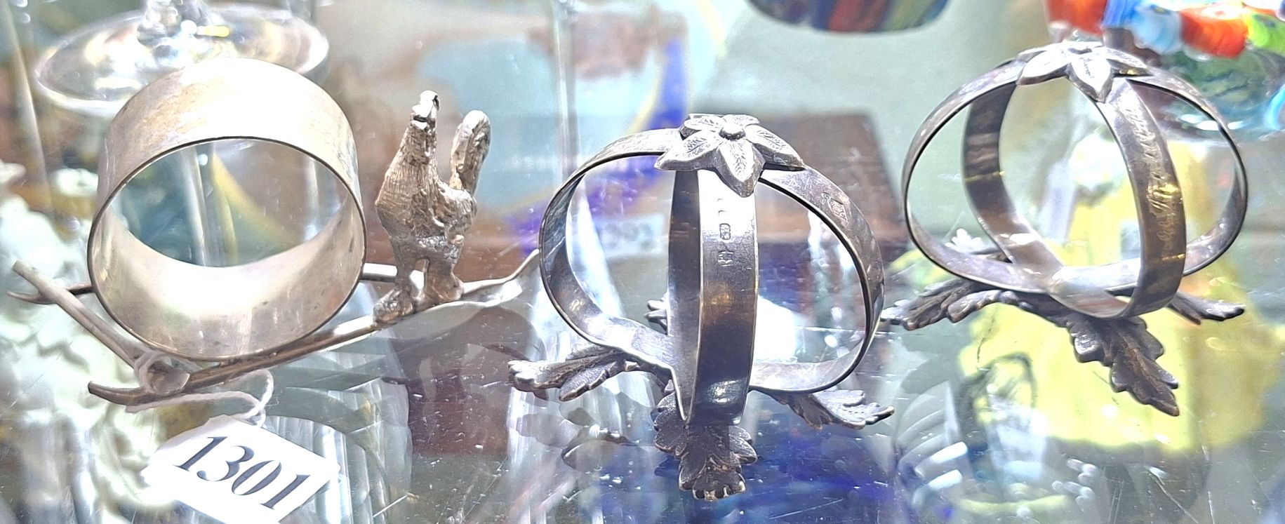 1301 · SILVER PLATE NAPKIN RINGS