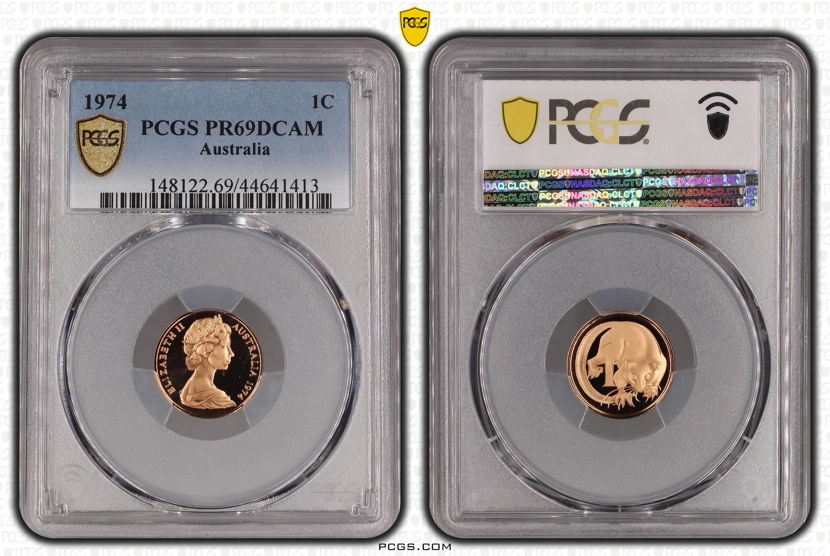 One Cent, 1974, Pcgs Pr69dcam