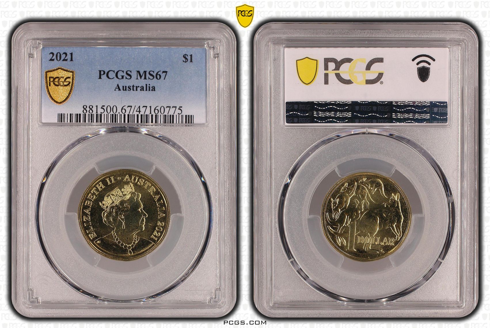 276 · Elizabeth II, One Dollar, 2021, PCGS MS67