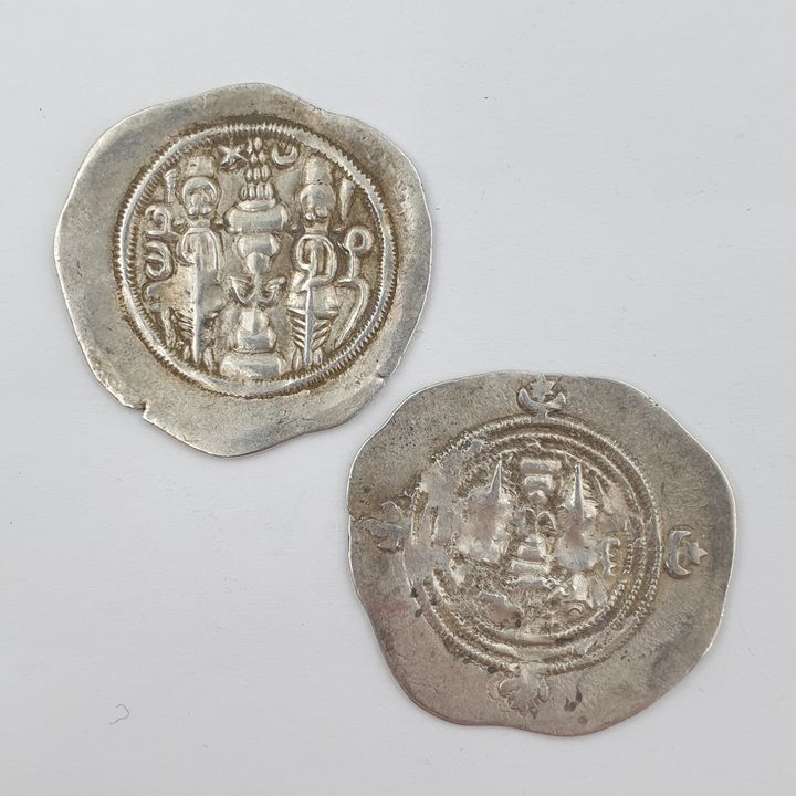 Sasanian Kingdom Silver Coins (x2)