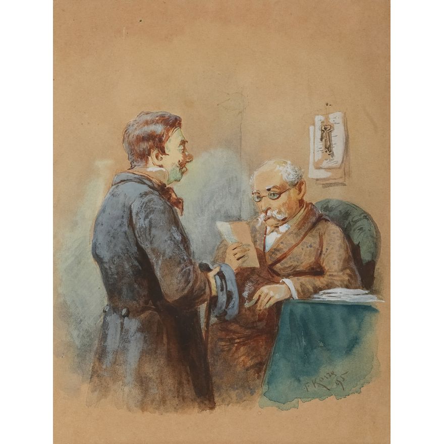 Franciszek Kostrzewski | Posłaniec z listem, 1895 r.