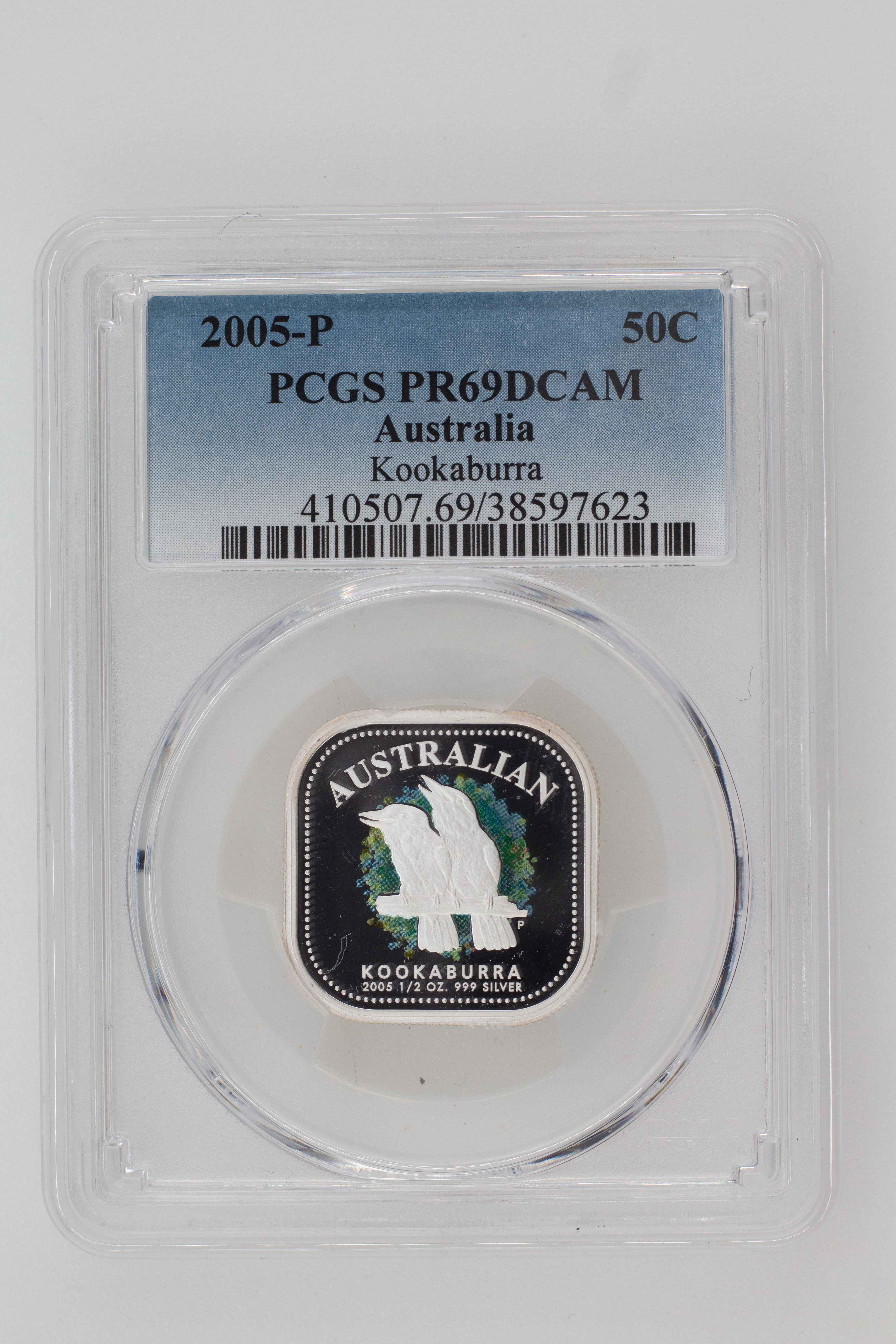 2005-P Australia Fifty Cent, 50c Kookaburra PCGS - PR69DCAM -623