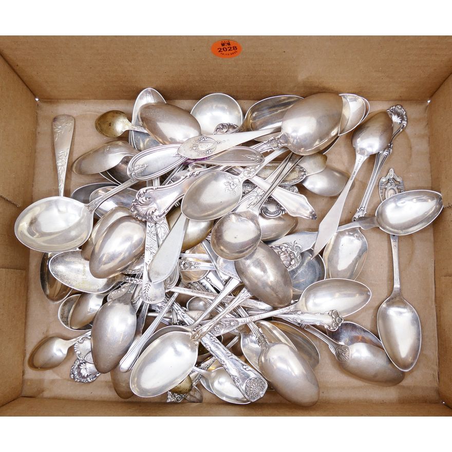 Box MISC Sterling Spoons- 1261g TW