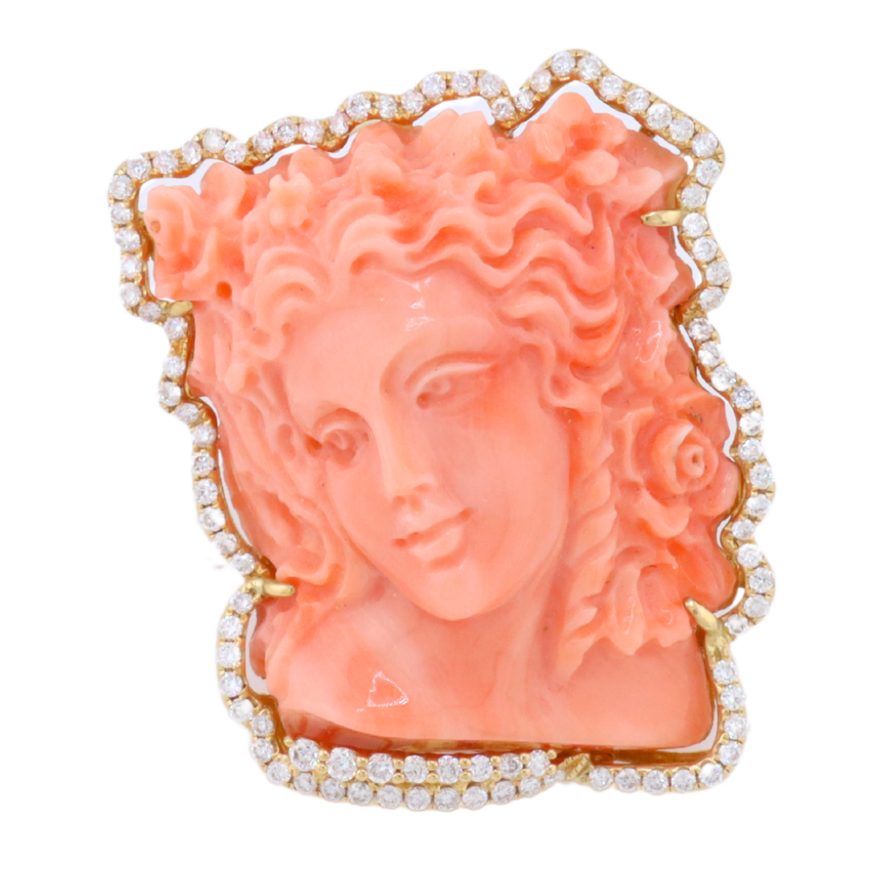 Anillo de coral rosa