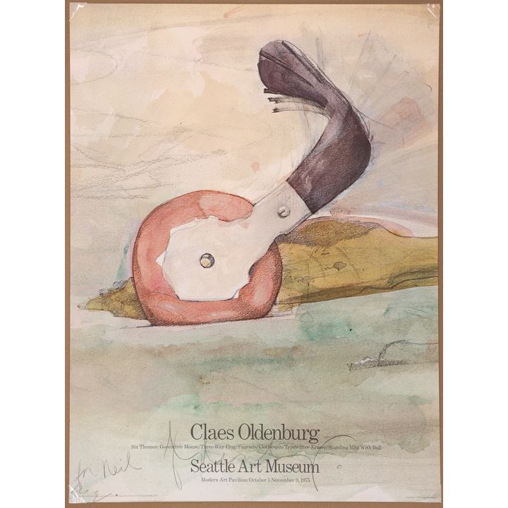 Claes Oldenburg ''Typewriter Eraser'' 1975 Signed Poster