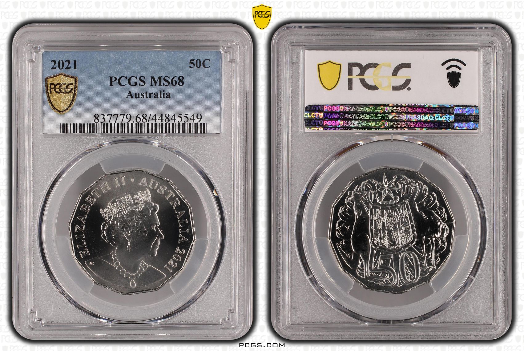 Fifty Cent, 2021, PCGS MS 68