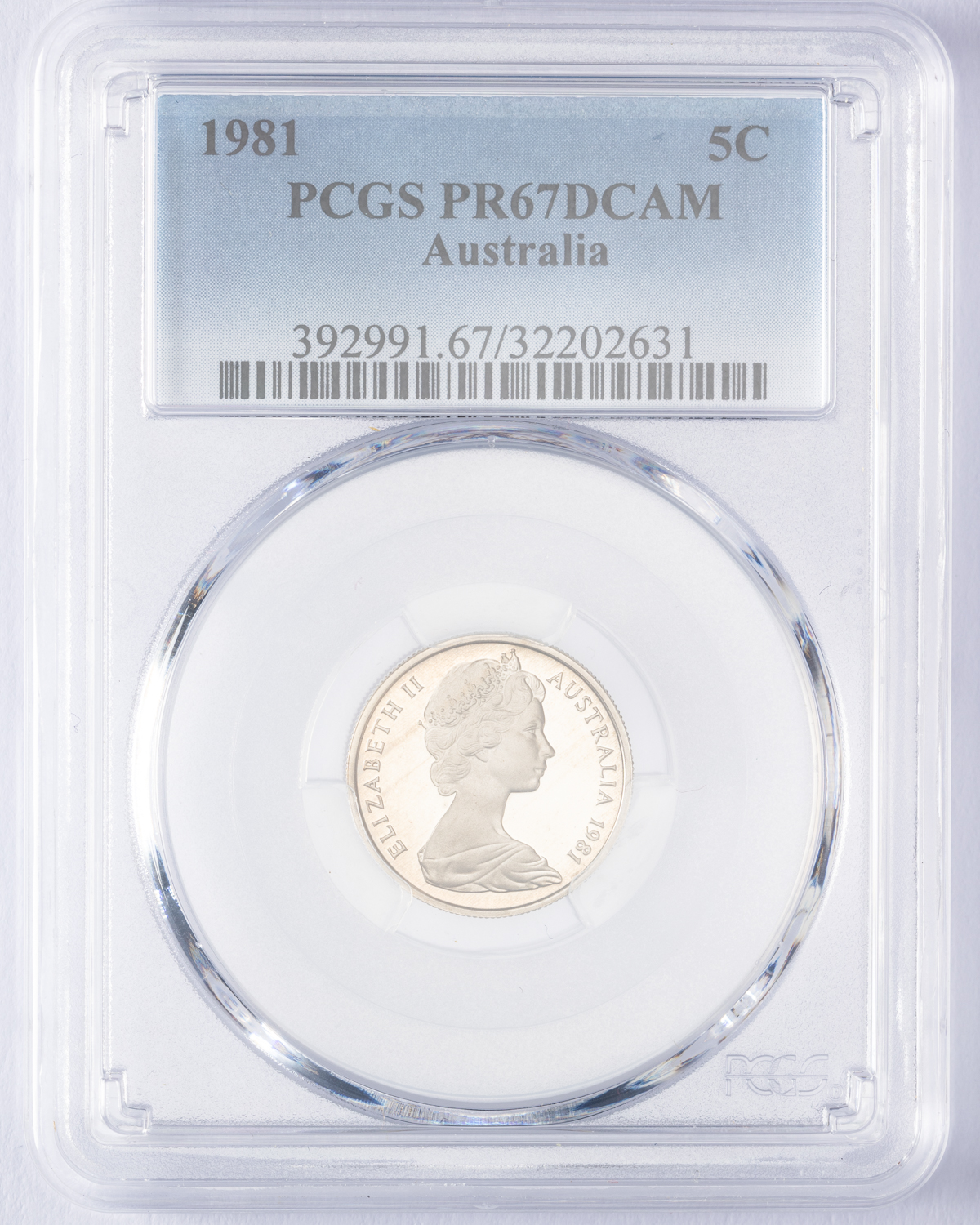 Elizabeth II, Five Cent, 1981, PCGS PR67DCAM