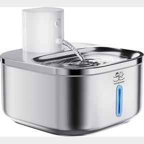 YOYOREMOTE PET WATER FOUNTAIN, 3.2L/108OZ STAINLESS STEEL CAT WATER FOUNTAIN,5000MAH BATTERY OPERATED,AUTOMATIC PET WATER DISPENSE