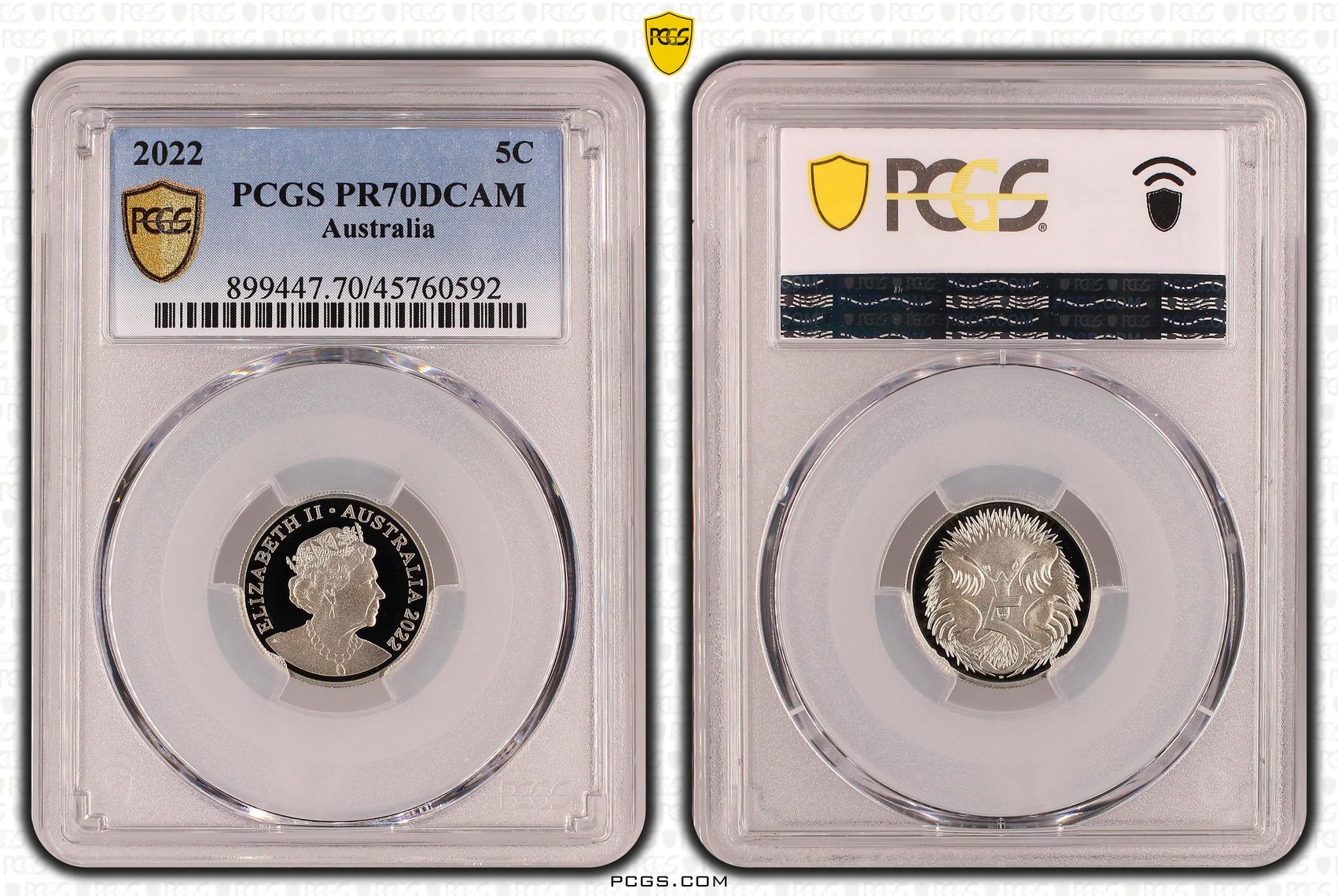 Top pop, Five Cent, 2022, PCGS PR70DCAM