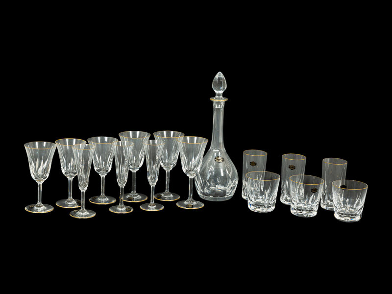 A Saint-Louis Glass Stemware Service
