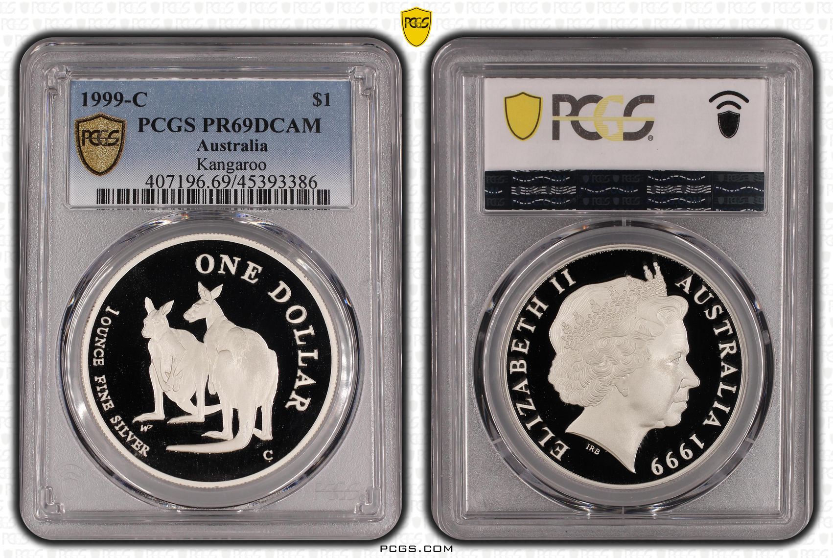 Kangaroo , One Dollar, 1999-C, PCGS PR69DCAM
