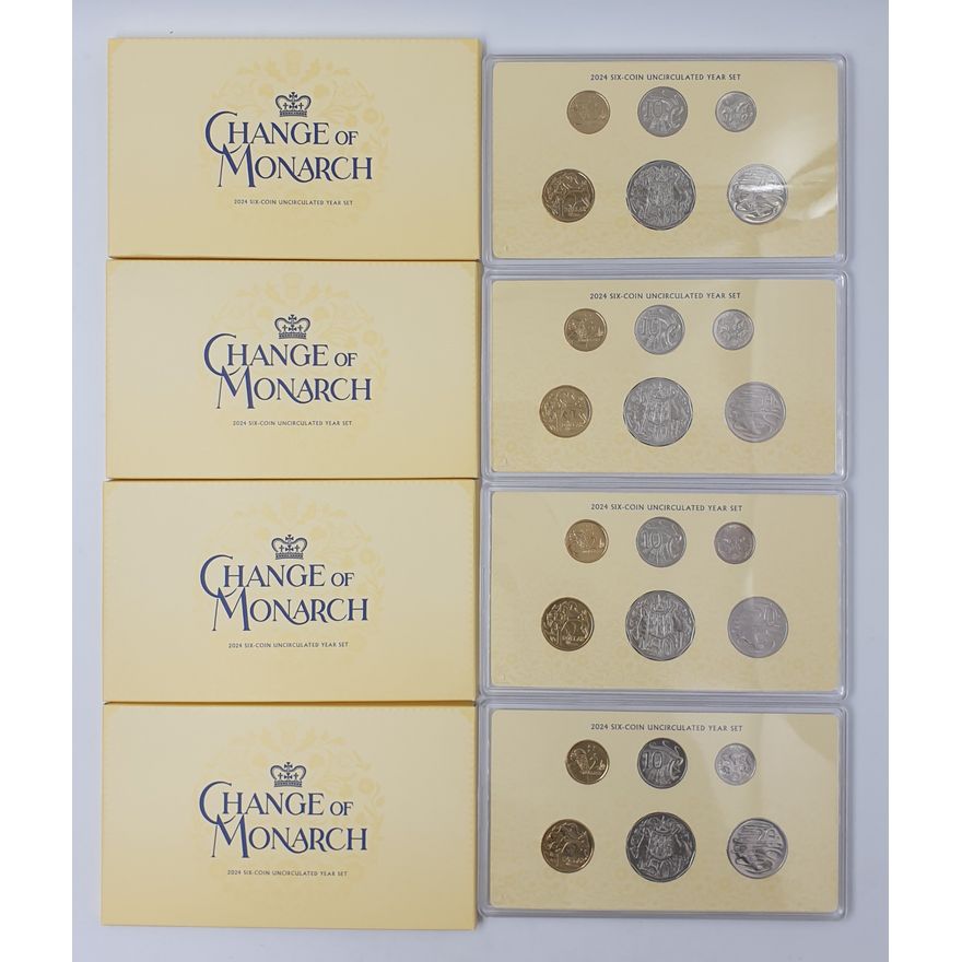 Change of Monarch Unc. Coin Sets (x4)