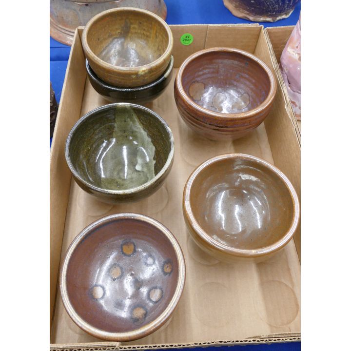 Box 6pc Studio Pottery Small Bowls