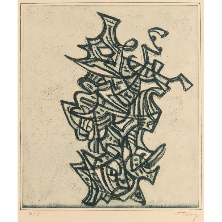 Mark Tobey ''Liberation'' 1973 Color Etching
