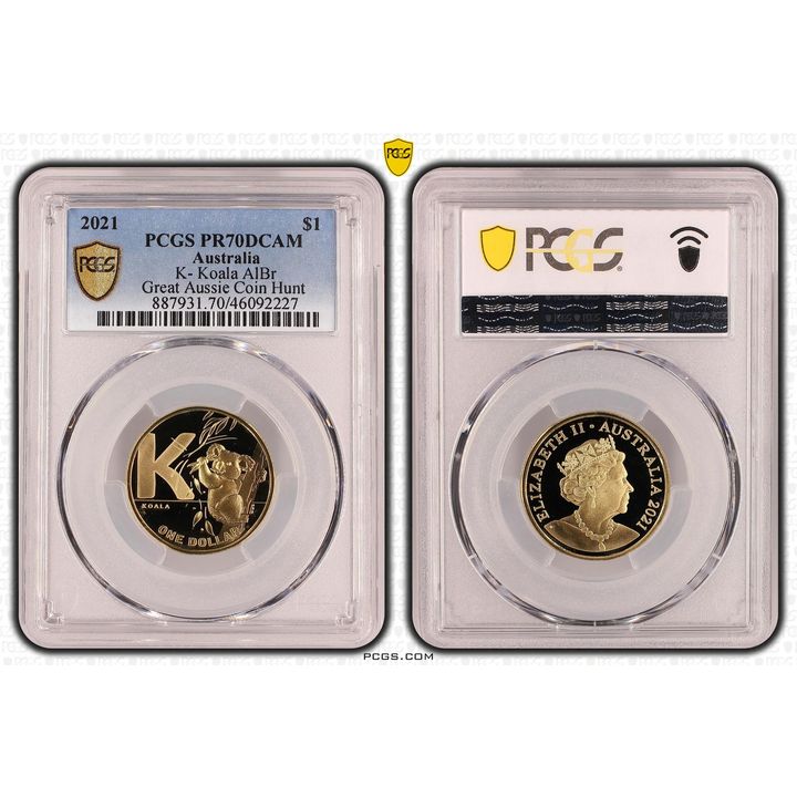 Elizabeth II, K- Koala, One Dollar, 2021, PCGS PR 70DCAM