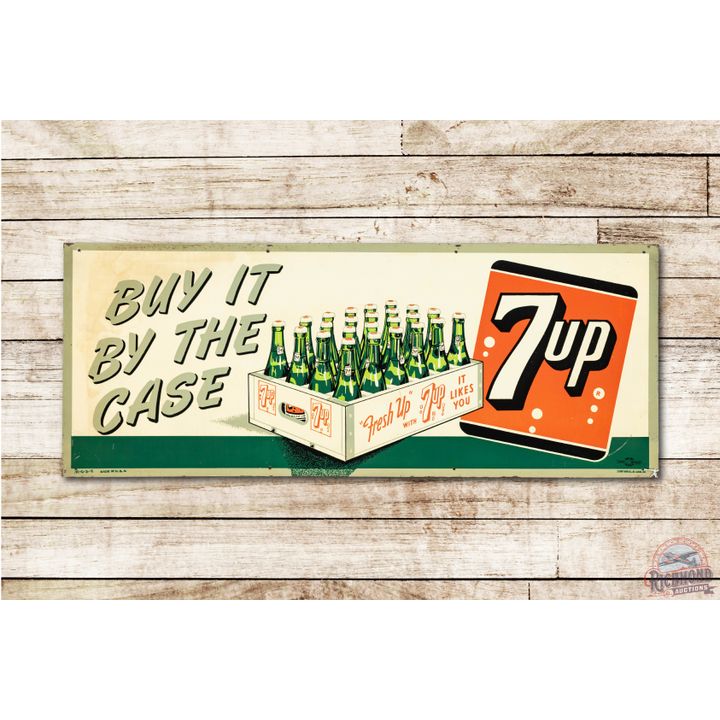7up Buy It By The Case w/ 24 Pack Tin Sign