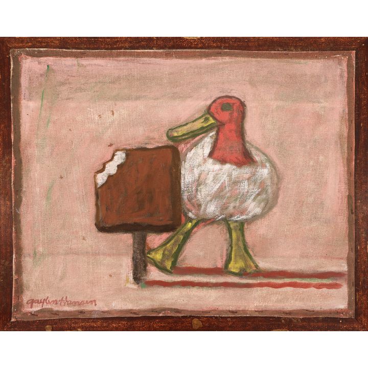 Gaylen Hansen ''Ice Cream Cone and Duck'' 2003 Oil