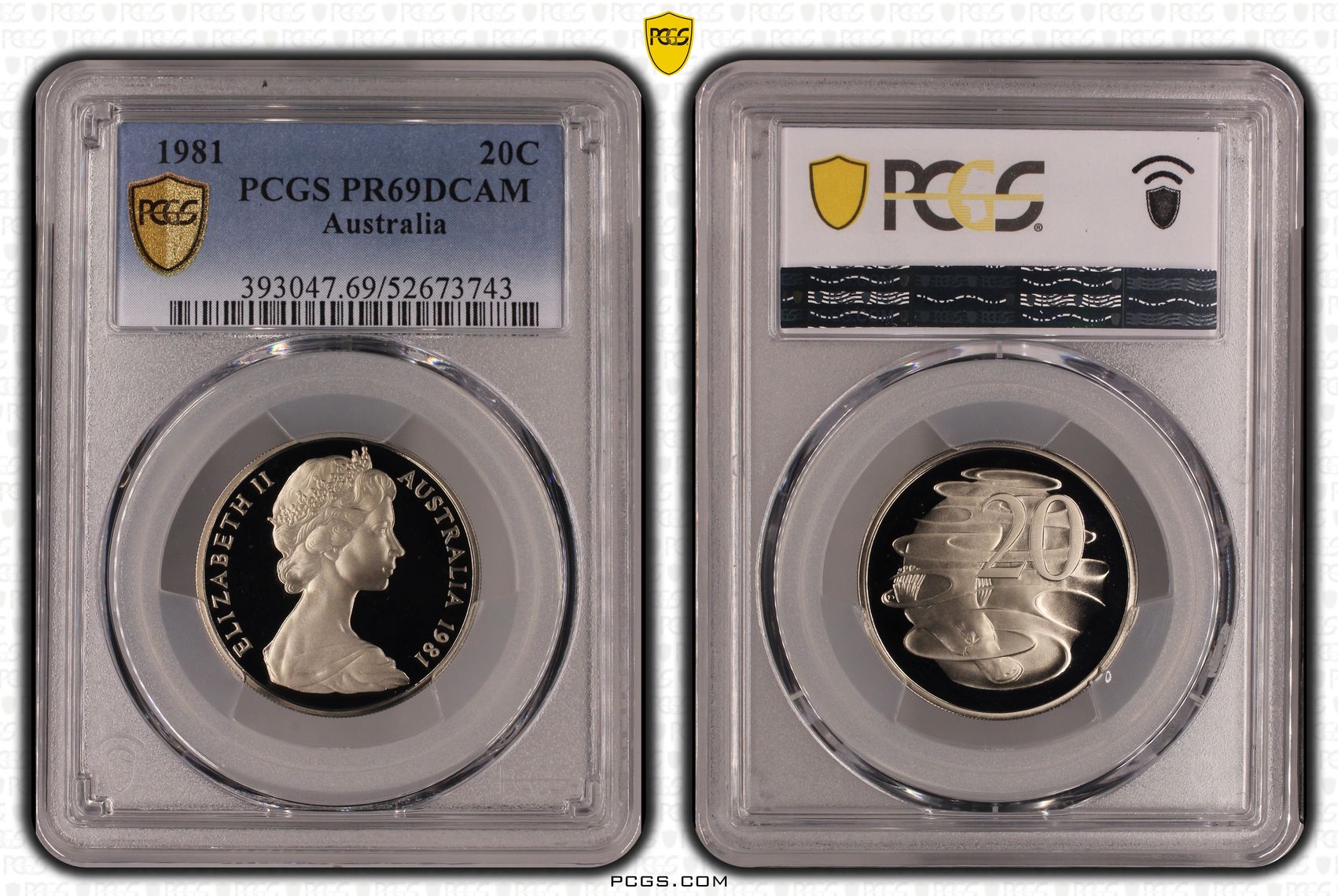 Twenty Cent, 1981, PCGS PR69DCAM
