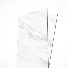 RENOBOARD WHITE MARBLE 11.5IN. H X 23.5IN. W FAUX MARBLE PEEL AND STICK DECORATIVE BOARDS (10 PACK)