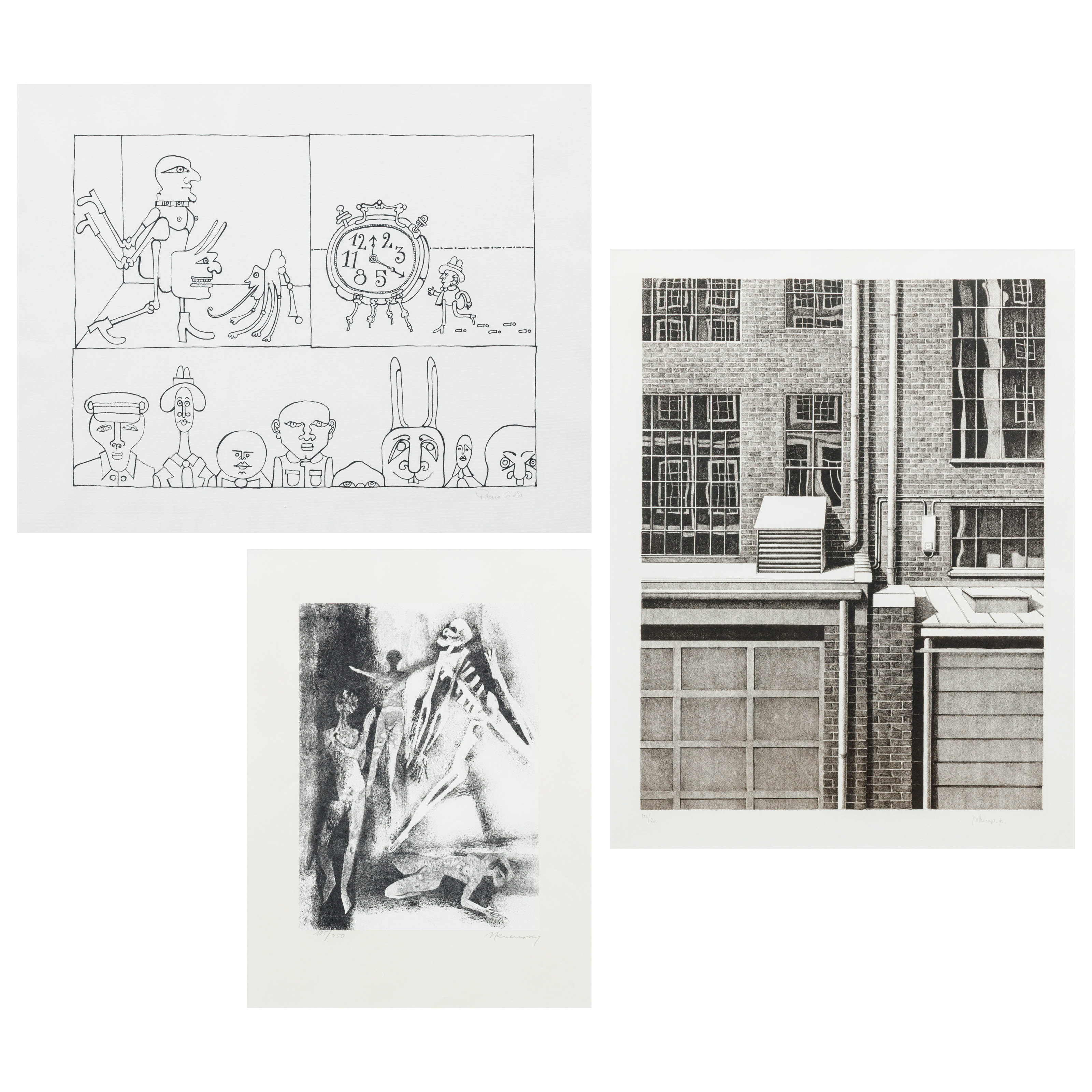 Drie prenten. 1. Maurice Nevens – kavel bij Bernaerts, Antwerp