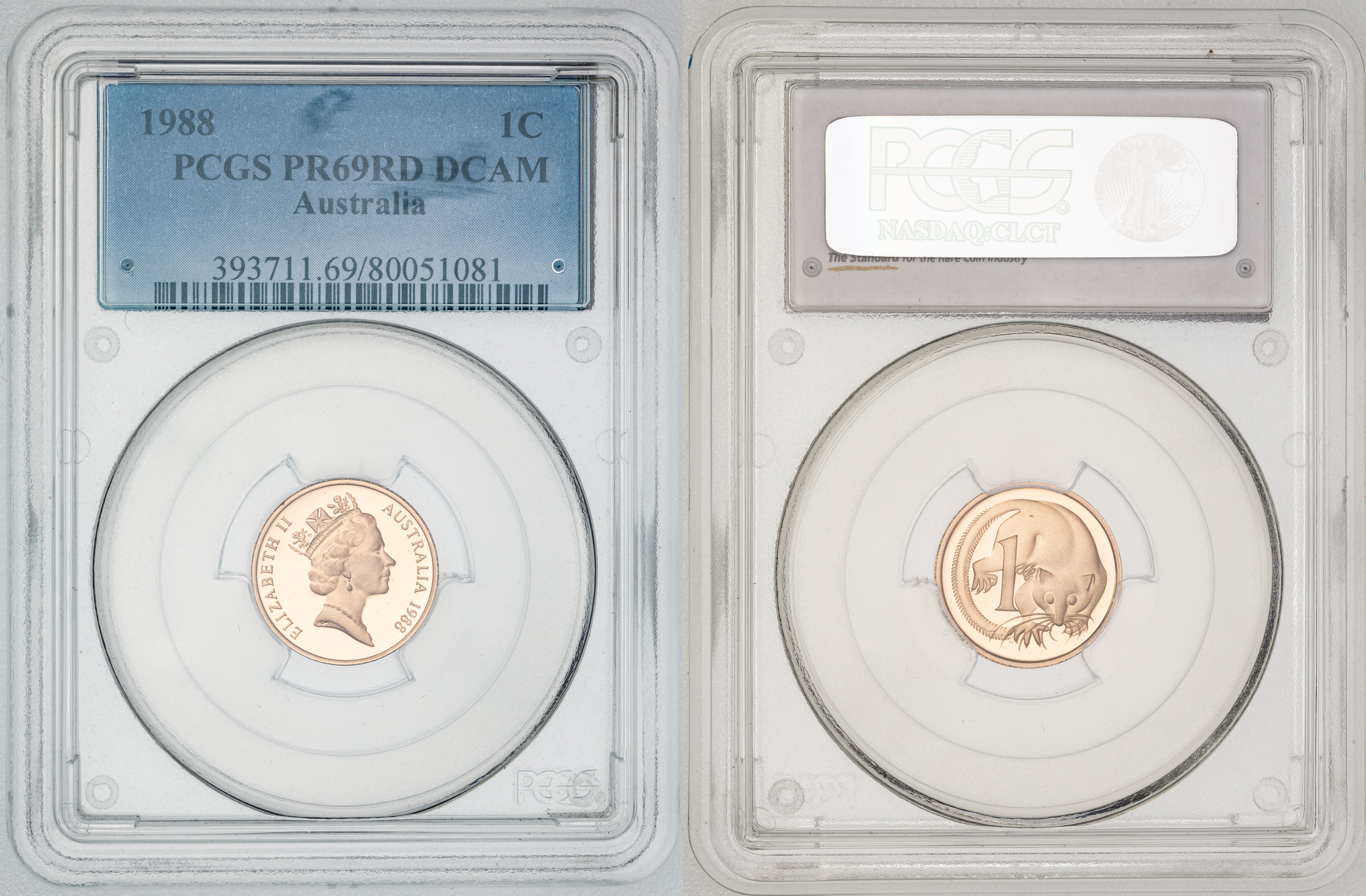 Elizabeth II, , One Cent, 1988, PCGS PR69DCAM