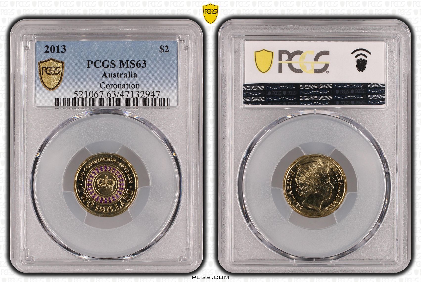 Elizabeth II, Coronation, Two Dollar, 2013, PCGS MS63