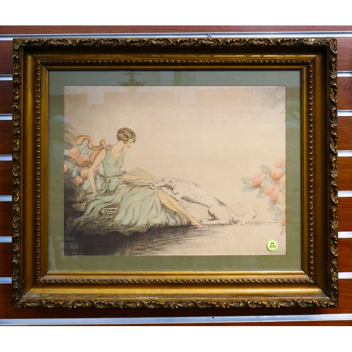 Louis Icart Style Framed Print- 19x23''
