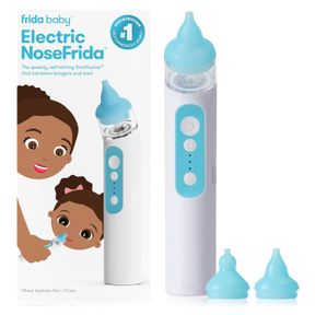 FRIDA BABY ELECTRIC NOSEFRIDA NASAL ASPIRATOR FOR BABY, NOSE SUCKER FOR BABY & TODDLER, UPGRADED NASAL ASPIRATOR FOR CONGESTION RE