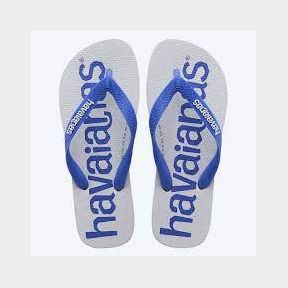HAVAIANAS TOP LOGO MANIA 2FC UNI-SEX - 11012/75 BLUE/WHITE UK6.5