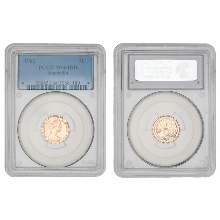 Elizabeth II, One Cent, 1982, PCGS MS64RD