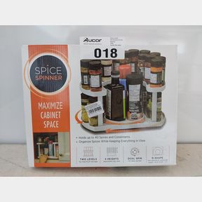 MULTI-FUNCTIONAL DOUBLE STACK ADJUSTABLE WIDTH SPICE SHELF ORGANIZER RACK