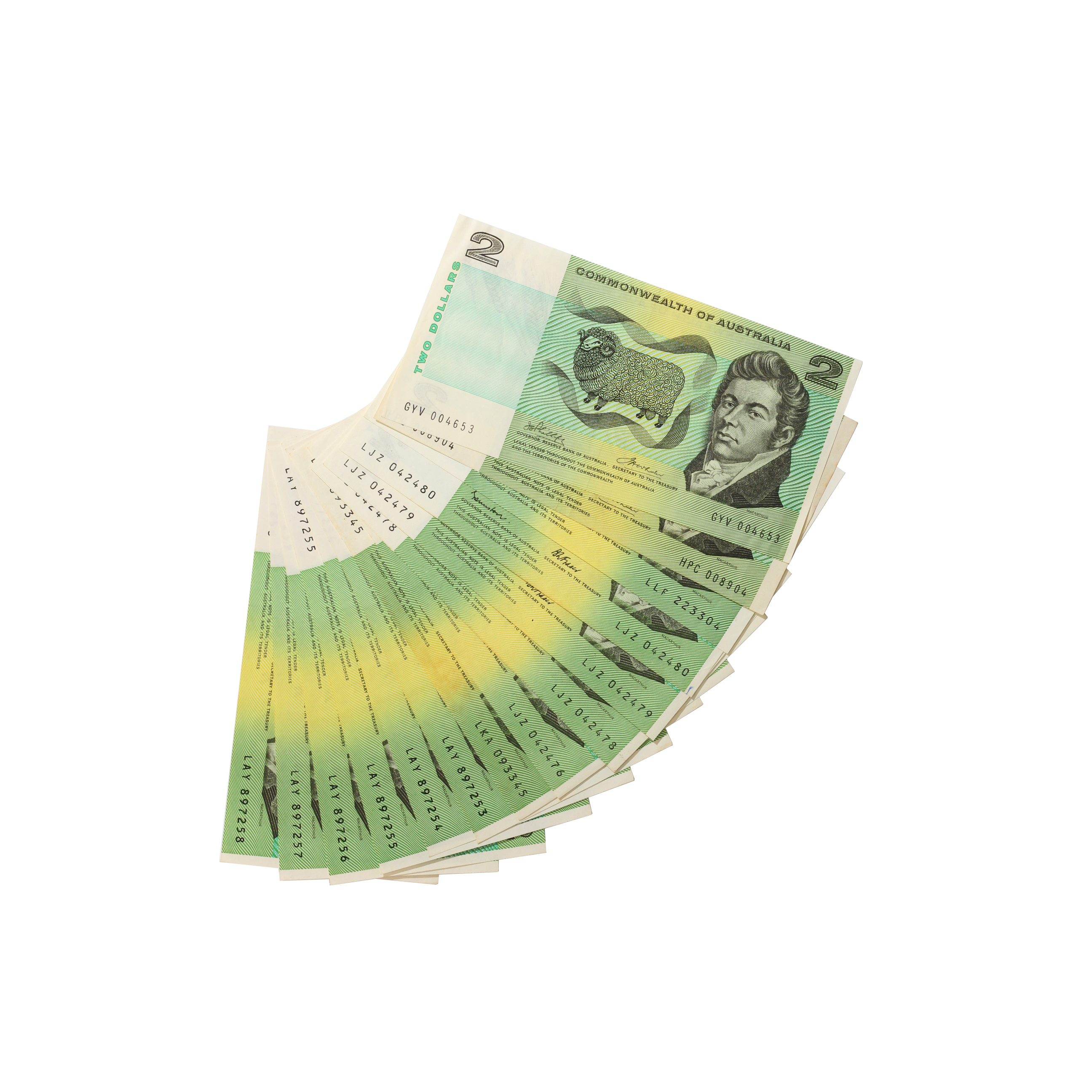 1986. · Group, Elizabeth II, Two Dollars, EF