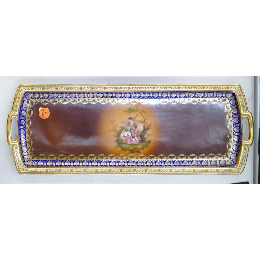 Carlsbad Gloria Gilt Porcelain Dresser Tray 16.5''
