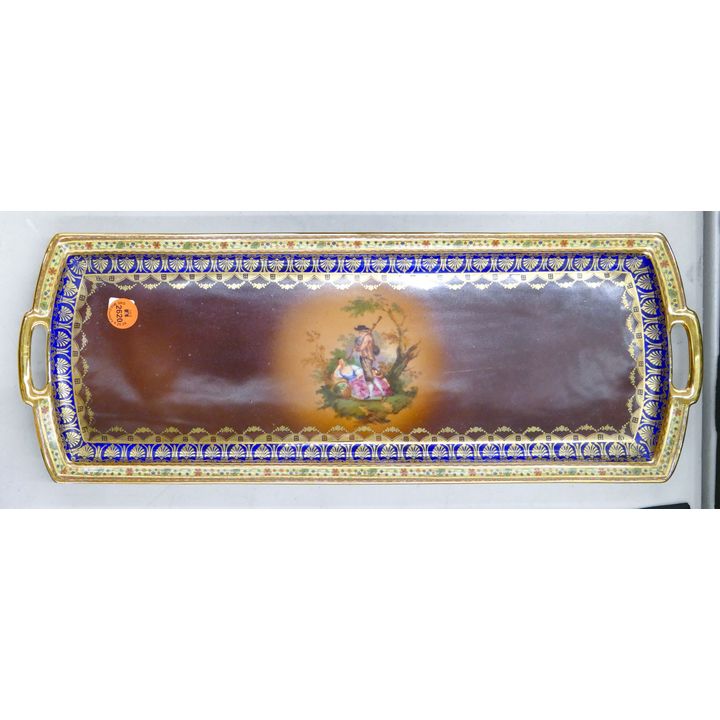 Carlsbad Gloria Gilt Porcelain Dresser Tray 16.5''