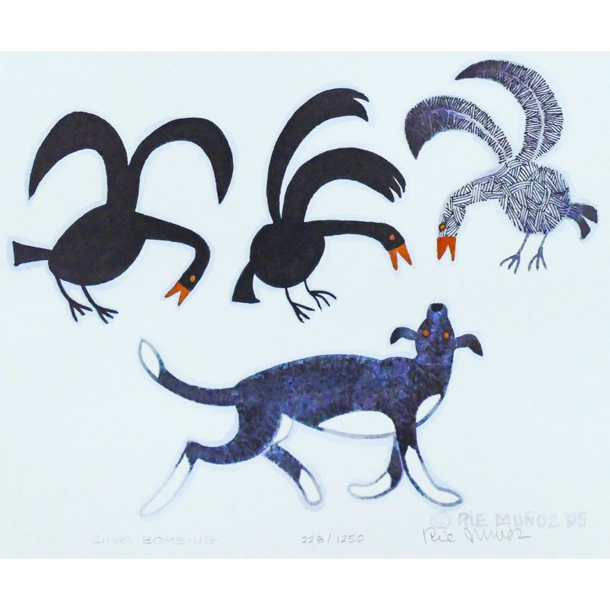 Rie Munoz ''Dive Bombing'' 1995 Signed Print