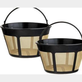 NRP 2 PACK SCREEN BASKET PERMANENT COFFEE FILTER 12-CUP REPLACEMENT FOR DRIP COFFEEMAKERS KITCHENAID, MR/COFFEE AND MORE WITH LARG