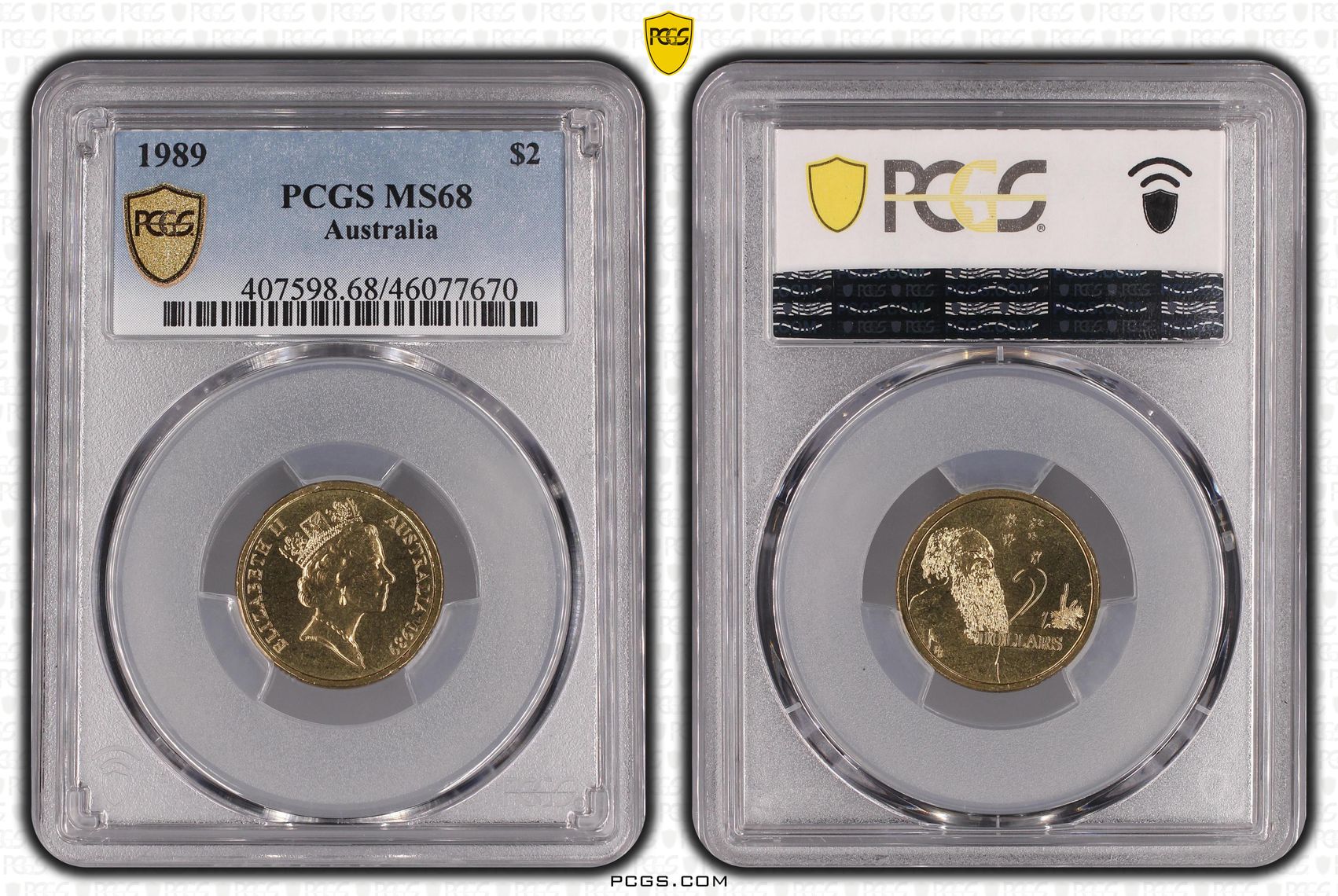 1989 Australia Two Dollar, $2 PCGS - MS68 -670