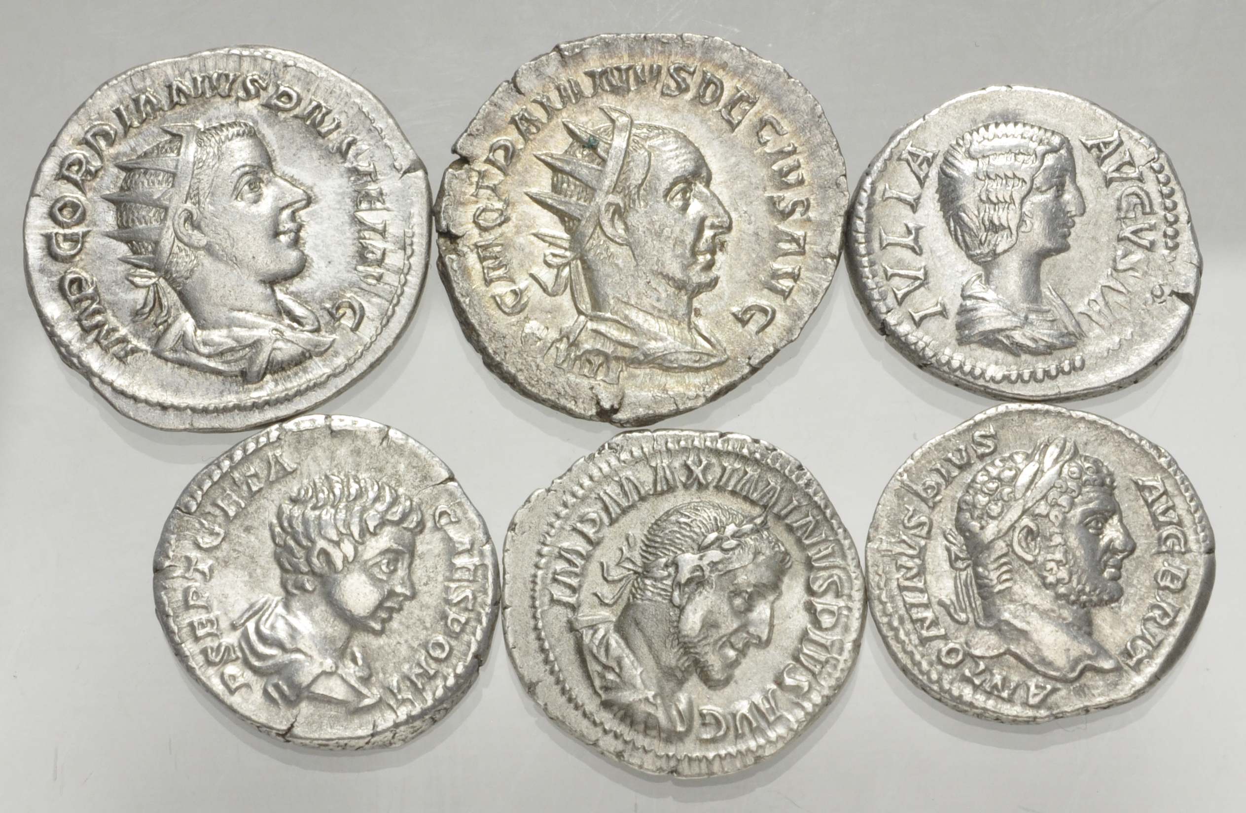 ROMAN. Imperial. Lot of six (6) silver issues. | Classical Numismatic Group