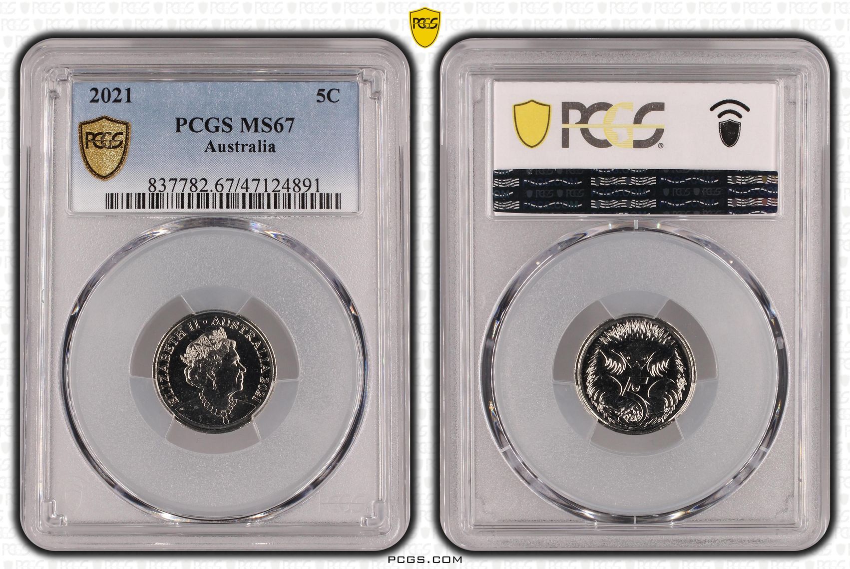 , Five Cent, 2021, PCGS MS67