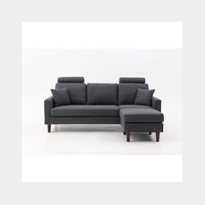 George Mason - Luxe 3-Seater Couch Ottoman Set With Removable Headrests -LIGHT Navy-51459/1779 B D