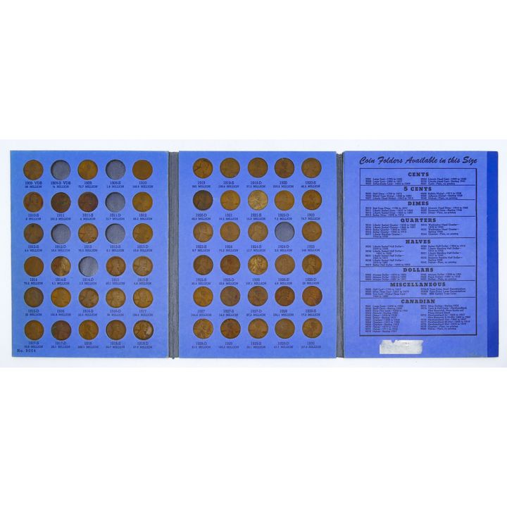 Box 6pc US Lincoln Head Cent Blue Books 1909-1941
