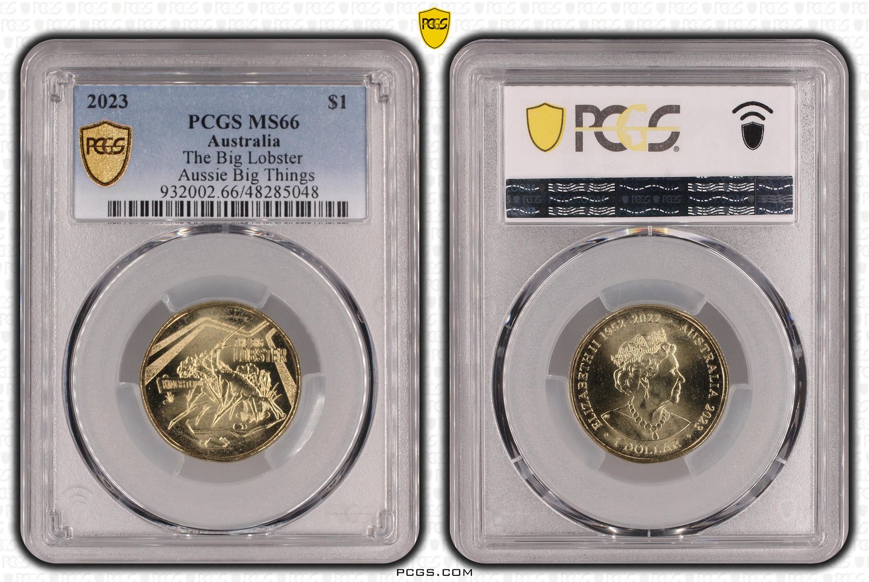 The Big Lobster Aussie Big Things , One Dollar, 2023, PCGS MS66