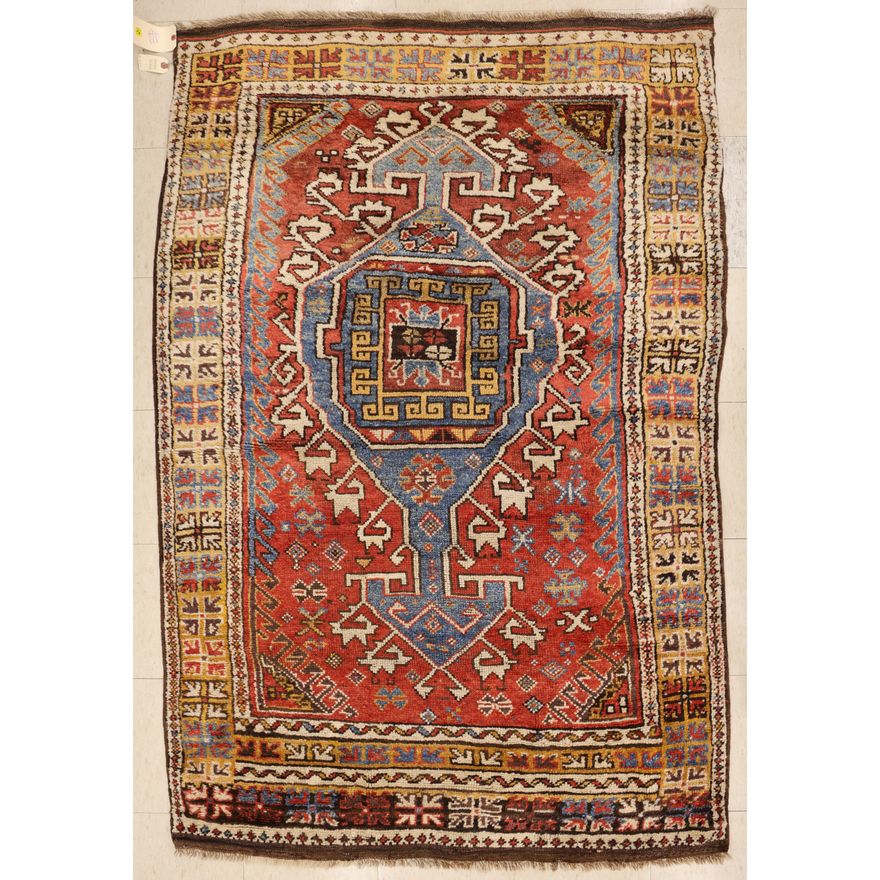 Antique Turkish Konya Yatak Oriental Rug