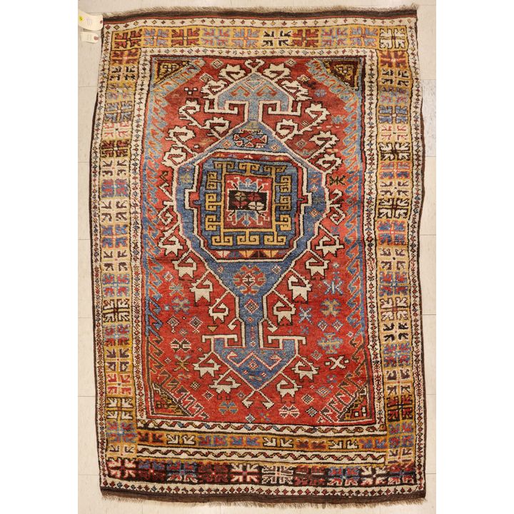 Antique Turkish Konya Yatak Oriental Rug
