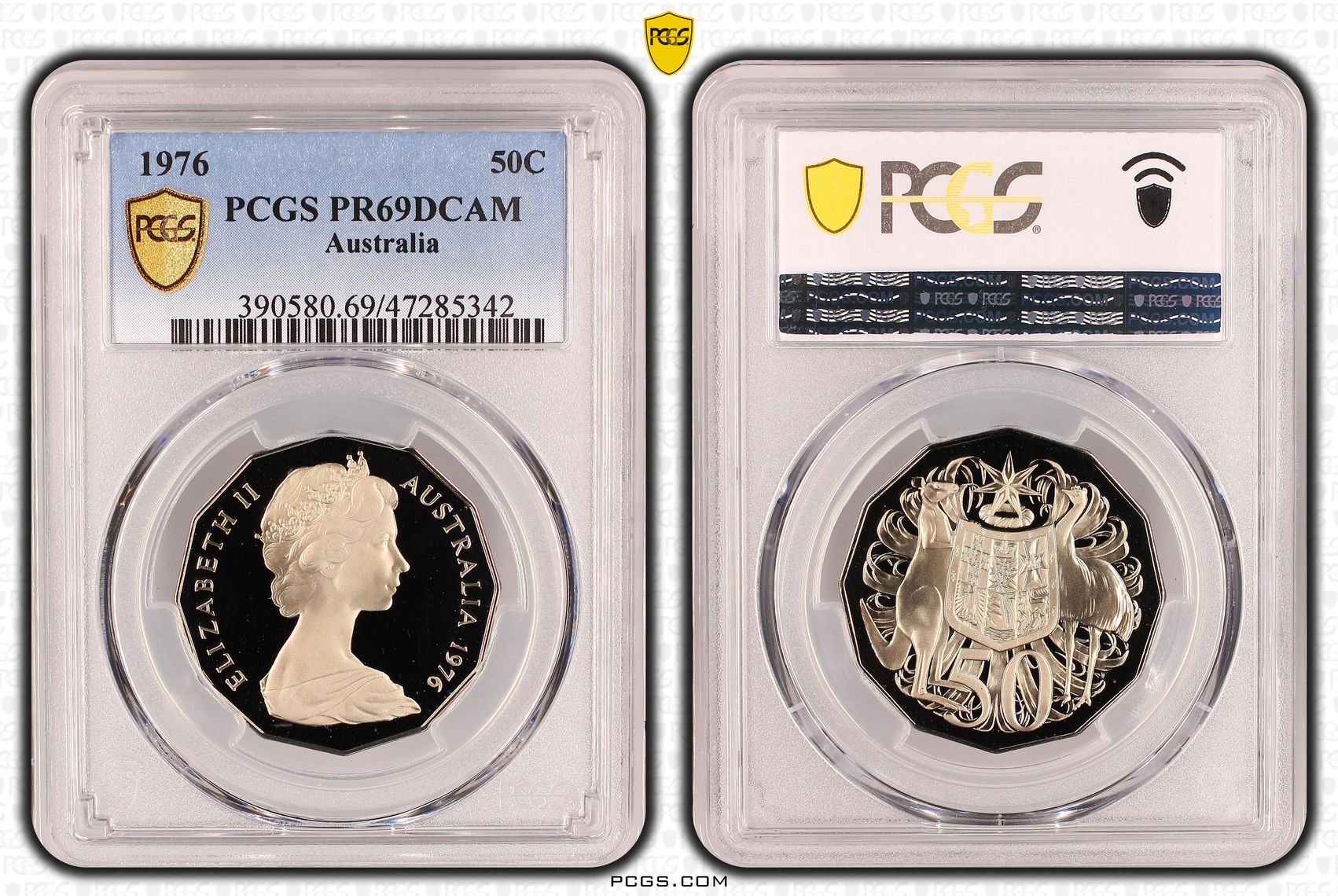 Elizabeth II, Fifty Cent, 1976, PCGS PR69DCAM